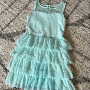 Sally Miller Girls Mint Green Knit Party Dress (size 8)